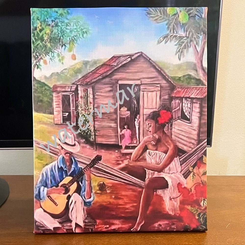 Traditional Caribbean Canvas Art